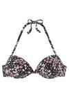 Lascana Push-Up-Bikini-Top Bikini Oberteil Damen - schwarz-bedruckt