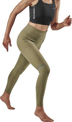 Rückansicht von CEP The Run Tights Damen olive