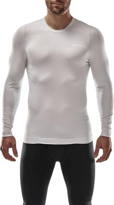 Rückansicht von CEP Run Ultralight Shirt Long Laufshirt Herren white