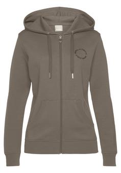 Bench Kapuzensweatjacke Sweatjacke Damen taupe