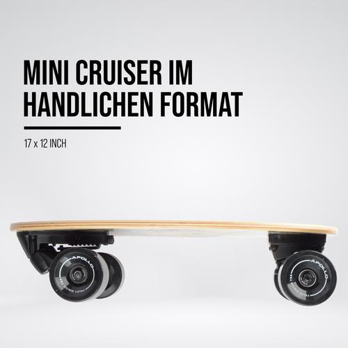 Rückansicht von Apollo Barrel Board Skateboard-Komplettset holz-schwarz