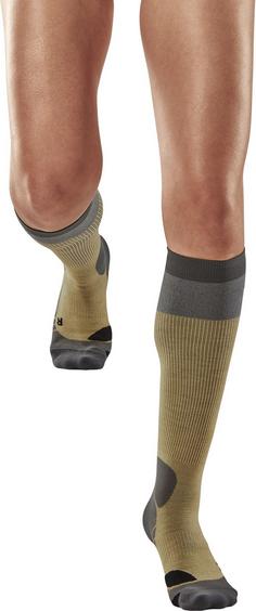 Rückansicht von CEP Hiking Light Merino Laufsocken Damen sand/grey