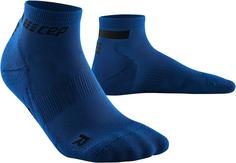 CEP THE RUN COMPRESSION SOCKS LOW CUT Laufsocken Damen blue