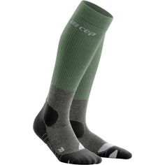 CEP Hiking Merino Compression Socks Tall Laufsocken Herren green/gray