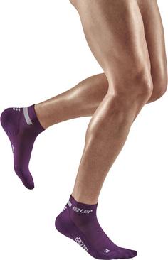 Rückansicht von CEP THE RUN COMPRESSION SOCKS LOW CUT Laufsocken Herren violet