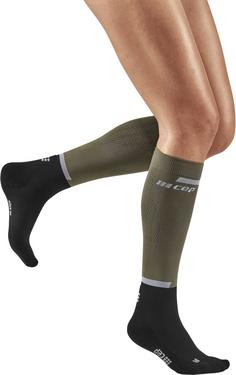 Rückansicht von CEP THE RUN COMPRESSION SOCKS KNEE-HIGH Laufsocken Damen olive/black