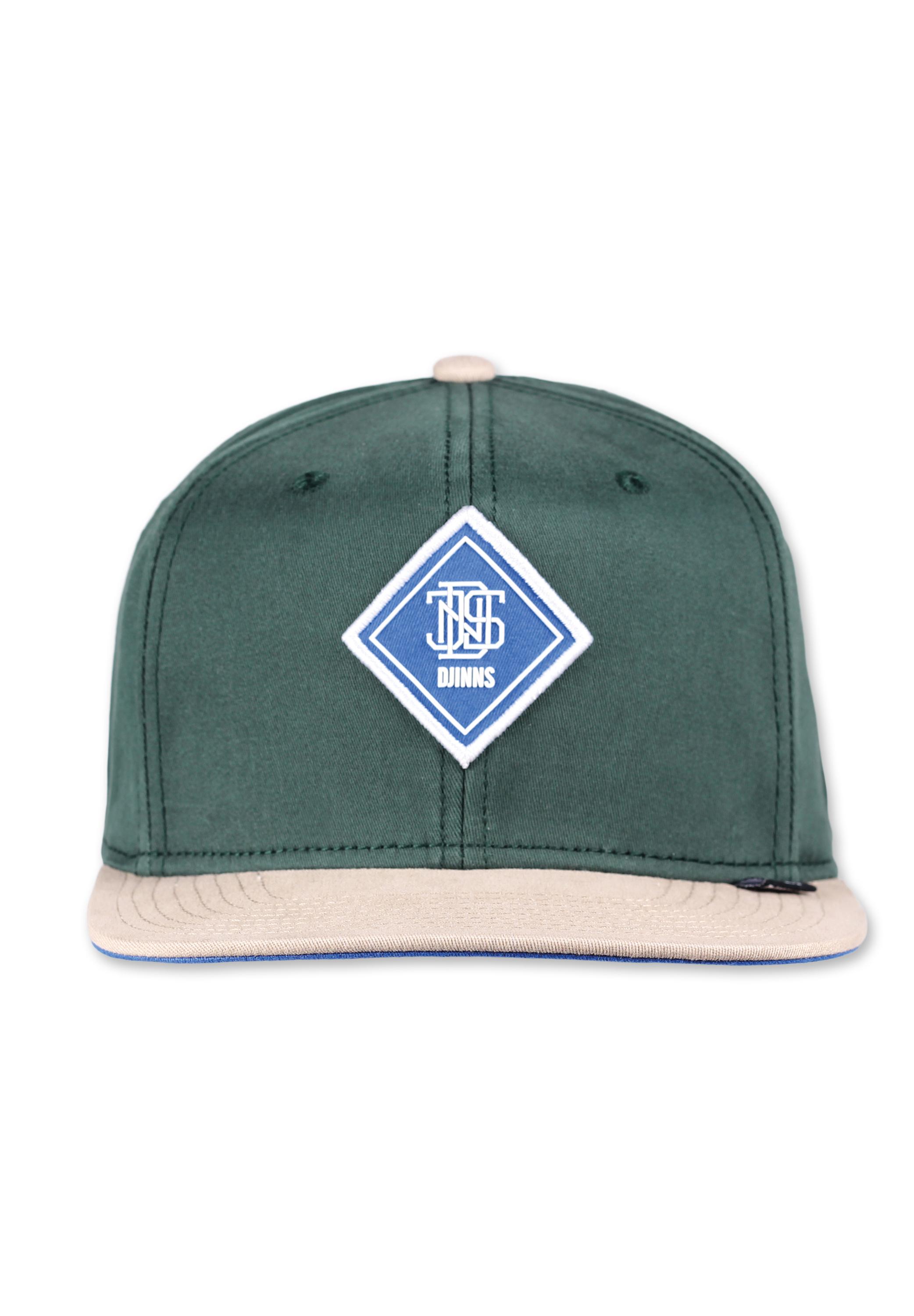 Djinns 6 Panel Snapback Cap Brushed Twill Cap Green Khaki