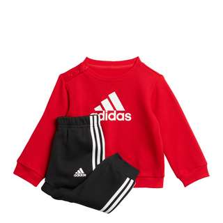 adidas Badge of Sport Jogginganzug Trainingsanzug Kinder Better Scarlet / White