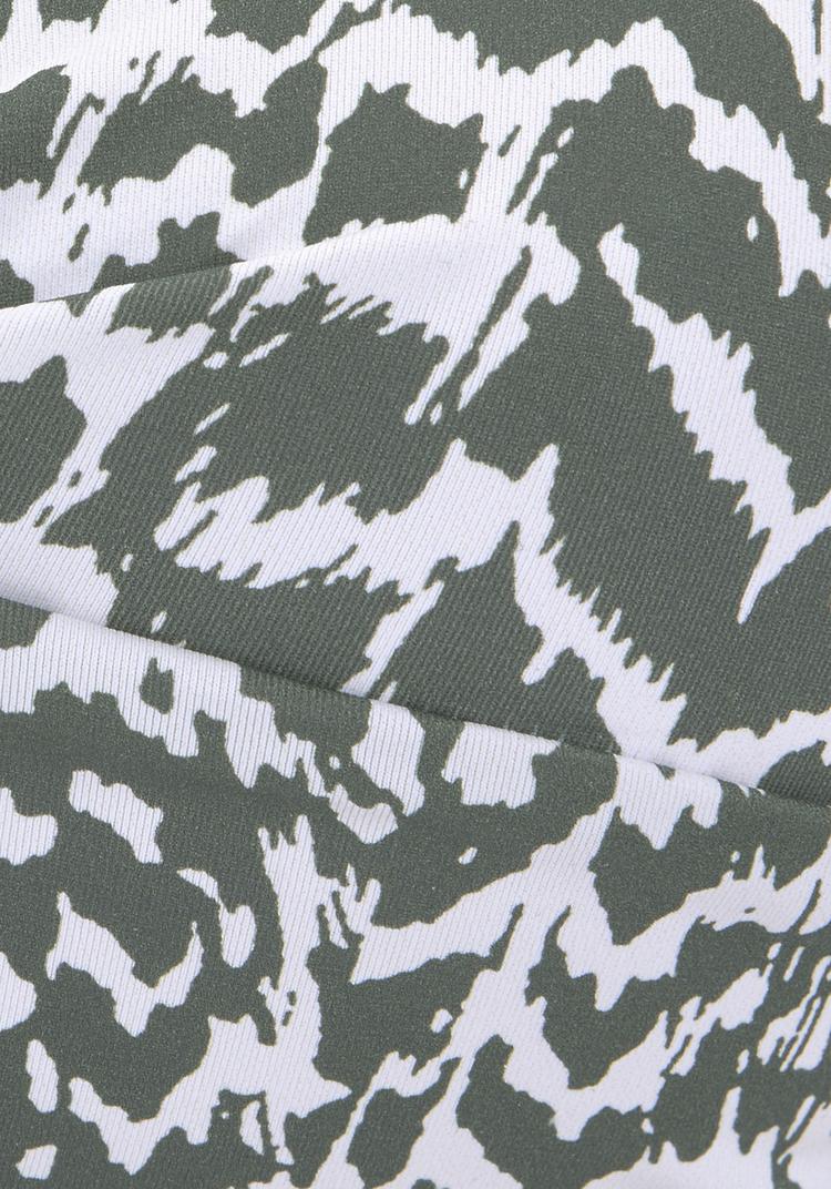 Lascana Lascana B&uuml;gel-Bandeau-Bikini-Top Bikini Oberteil Damen - oliv-bedruckt - 0 | SportScheck