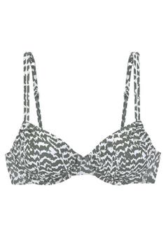 Lascana B&uuml;gel-Bikini-Top Bikini Oberteil Damen oliv-bedruckt
