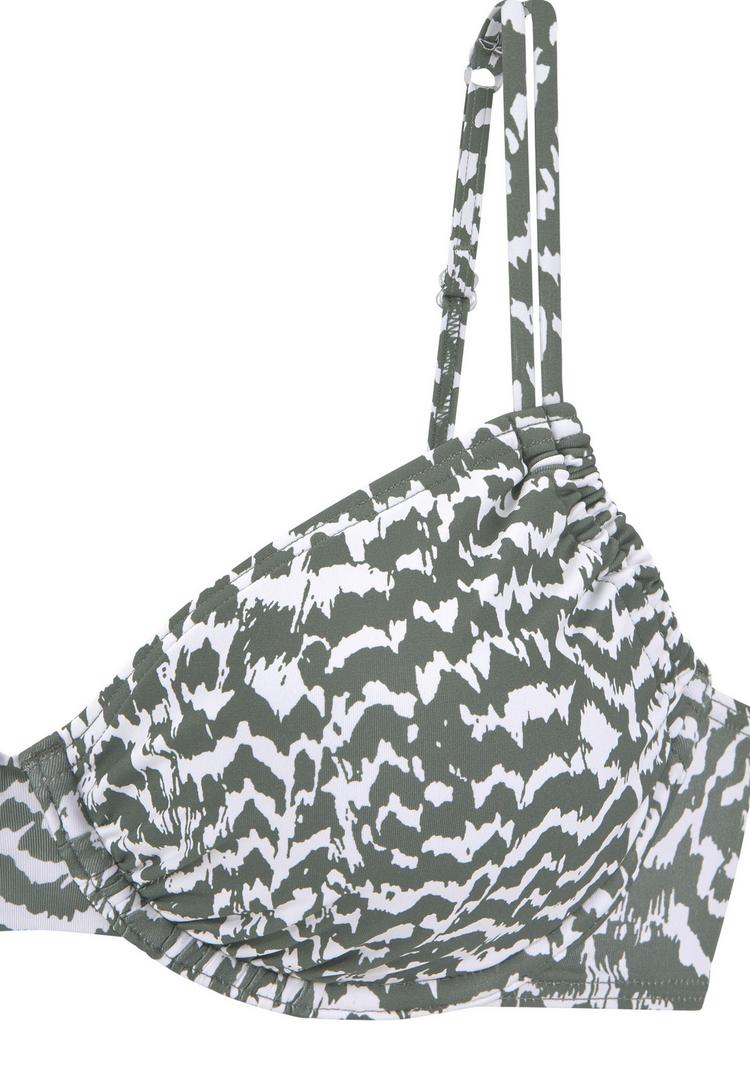 Lascana Lascana B&uuml;gel-Bikini-Top Bikini Oberteil Damen - oliv-bedruckt - 0 | SportScheck