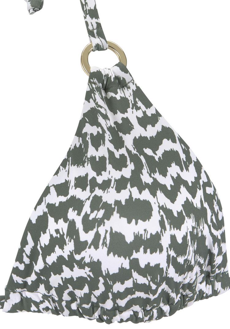 Lascana Lascana Triangel-Bikini-Top Bikini Oberteil Damen - oliv-bedruckt - 1 | SportScheck