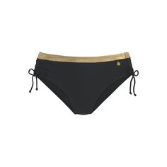 Lascana Bikini-Hose Bikini Hose Damen schwarz-goldfarben