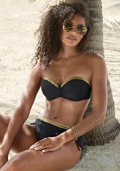 Rückansicht von Lascana Bikini-Hose Bikini Hose Damen schwarz-goldfarben