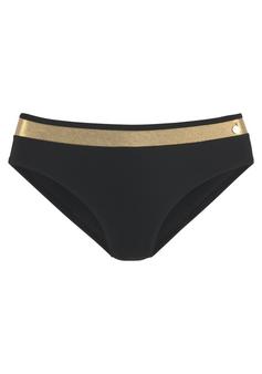 Lascana Bikini-Hose Bikini Hose Damen schwarz-goldfarben