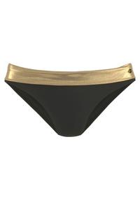Lascana Bikini-Hose Bikini Hose Damen - schwarz-goldfarben