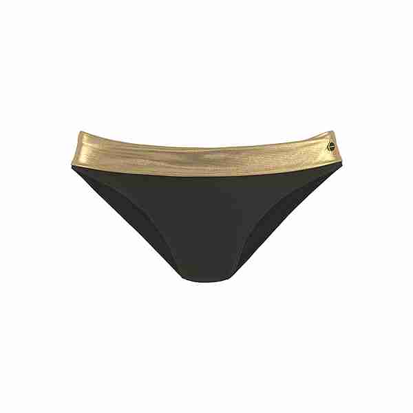 Lascana Bikini-Hose Bikini Hose Damen schwarz-goldfarben