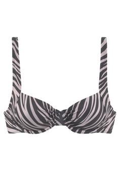 Lascana Bikini Oberteil Damen schwarz-bedruckt