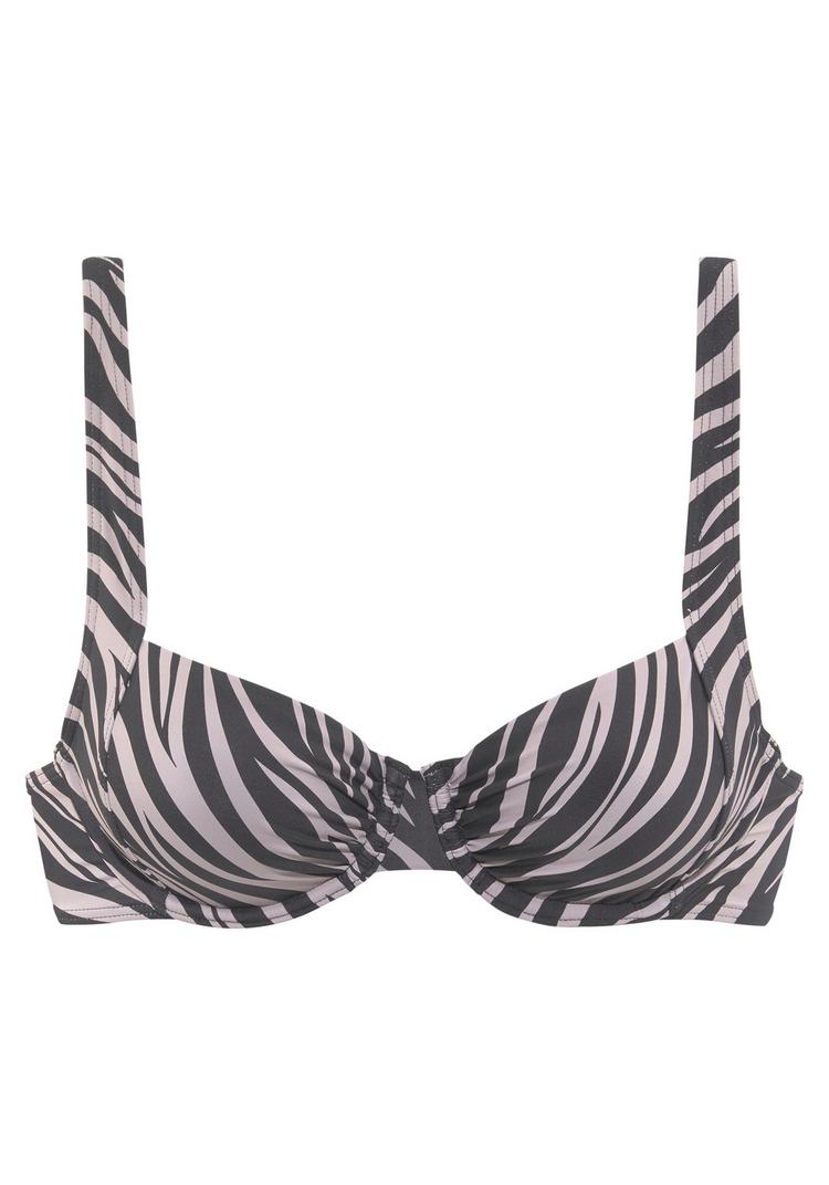 Lascana Lascana Bikini Oberteil Damen - schwarz-bedruckt - 0 | SportScheck