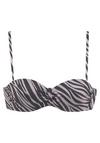 Lascana B&uuml;gel-Bandeau-Bikini-Top Bikini Oberteil Damen - schwarz-bedruckt