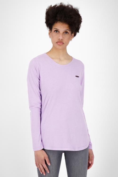 Rückansicht von ALIFE AND KICKIN LeaAK A Langarmshirt Damen digital lavender melange