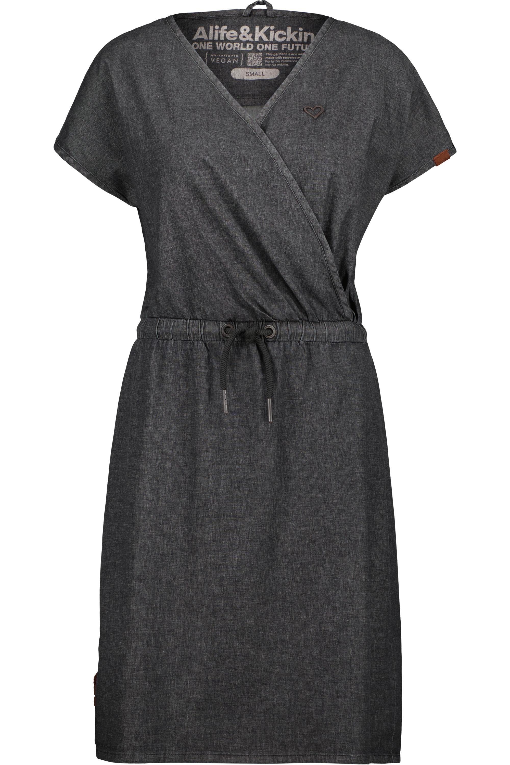 ALIFE AND KICKIN OrnellaAK DNM Kurzarmkleid Damen black denim