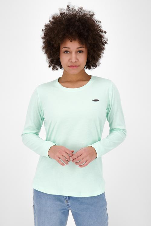 Rückansicht von ALIFE AND KICKIN LeaAK A Langarmshirt Damen mint melange