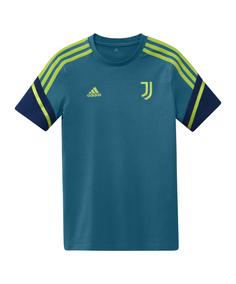 adidas Juventus Turin T-Shirt Kids Fanshirt Kinder blau