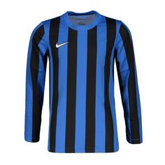 Nike Division IV Striped Trikot langarm Kids Fußballtrikot Kinder blauschwarzweiss