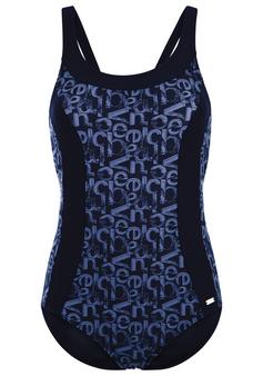 VENICE BEACH Badeanzug Badeanzug Damen schwarz-bedruckt