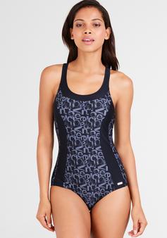 Rückansicht von VENICE BEACH Badeanzug Badeanzug Damen schwarz-bedruckt