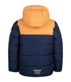 Rückansicht von Trollkids Gryllefjord Winterjacke Kinder Marineblau/Honig/Feuerbeere