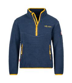 Trollkids Hemsedal Fleecejacke Kinder Mystisches Blau/Goldgelb