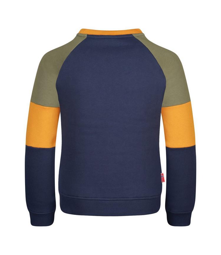 Trollkids Trollkids Trollfjord Sweatshirt Kinder - Mystisch-Blau/Goldgelb/Moosgr&uuml;n - 0 | SportScheck