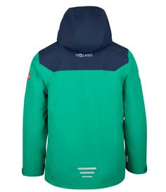 Rückansicht von Trollkids Preikestolen Funktionsjacke Kinder Pfeffergrün/Marineblau