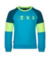 Trollkids Trollfjord Sweatshirt Kinder - Vivid-Blau/Limette/Dunkelblau