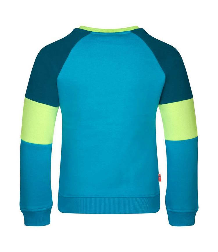 Trollkids Trollkids Trollfjord Sweatshirt Kinder - Vivid-Blau/Limette/Dunkelblau - 0 | SportScheck
