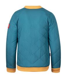 Rückansicht von Trollkids Hamar Windbreaker Kinder Blaugr&uuml;n/Honig/Wasserblau
