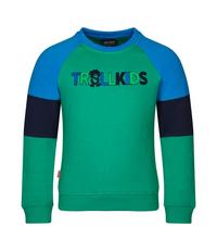 Trollkids Trollfjord Sweatshirt Kinder - Pfeffergr&uuml;n/Marineblau/Hellblau