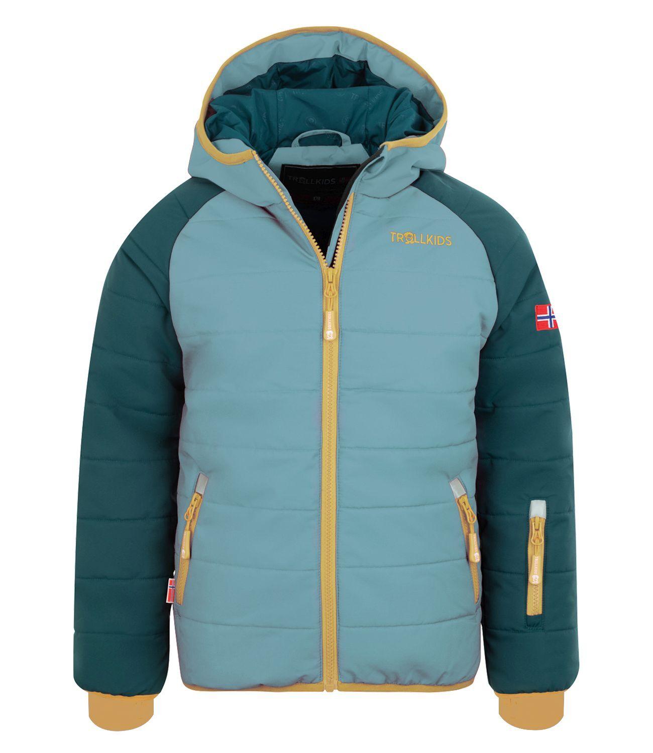 Trollkids Giacca Sci Bambini Hafjell CT - Impermeabile, Leggera, Con Gonna Antineve E Catarifrangenti