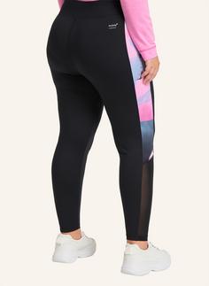 Rückansicht von VENICE BEACH Curvy Line Moonlight_DCF Trainingshose Damen black_AOP virtual patchwork