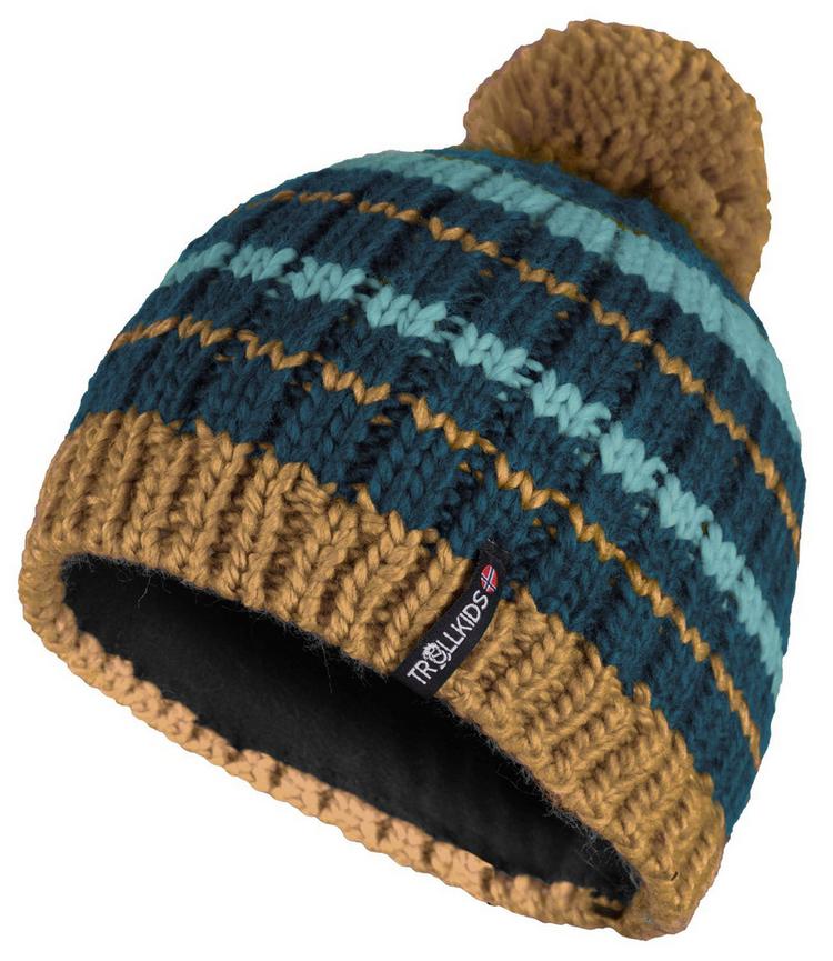 Trollkids Trollkids Hafjell Bommelm&uuml;tze Kinder - Blaugr&uuml;n/Wasserblau/Honig - 0 | SportScheck