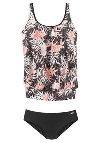 Buffalo Oversize-Tankini Bikini Set Damen - braun-apricot