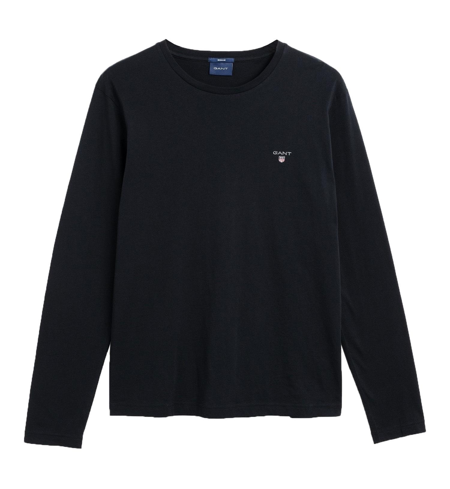 GANT Longsleeve Langarmshirt Herren Schwarz