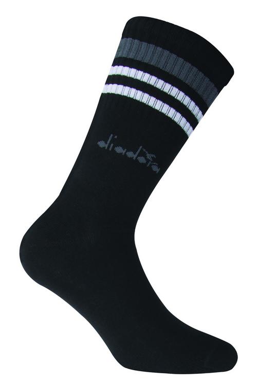 Rückansicht von Diadora Socken Freizeitsocken Schwarz/Grau/Weiß