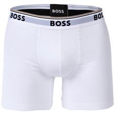 Rückansicht von Boss Boxershort Hipster Herren Weiß/Grau/Schwarz