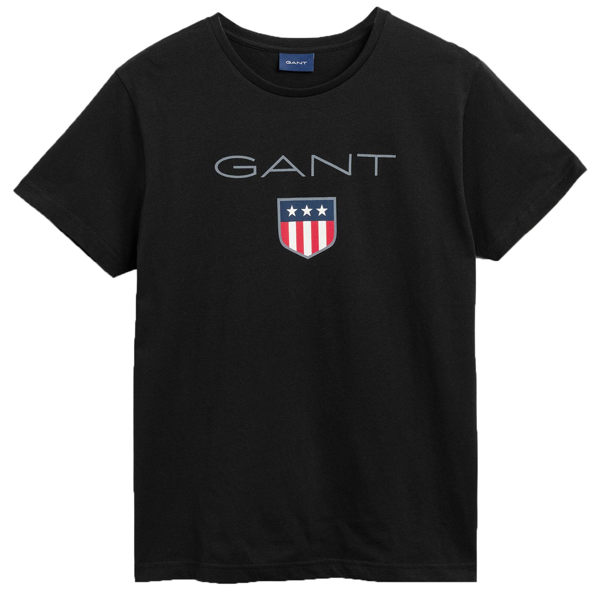 GANT T-Shirt T-Shirt Herren Schwarz