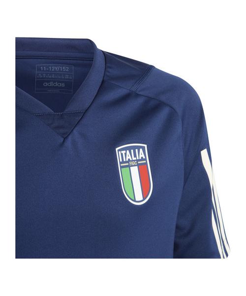 Rückansicht von adidas Italien Pro Trainingsshirt Kids Fanshirt Kinder blau