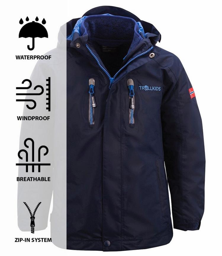 Trollkids Trollkids Lofoten Doppeljacke Kinder - Marineblau / Franz&ouml;sischblau - 0 | SportScheck