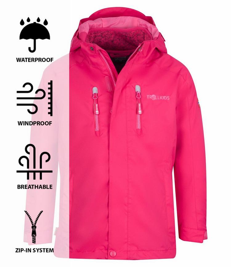 Trollkids Trollkids Lofoten Doppeljacke Kinder - Pink - 0 | SportScheck